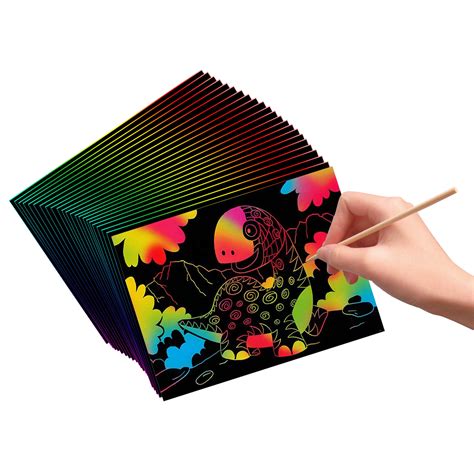 rainbow scratch art paper